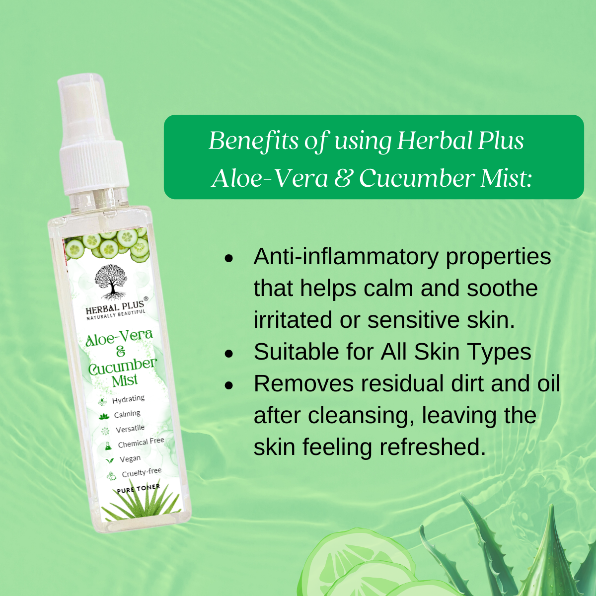 Herbal Plus Aloe-Vera and Cucumber Mist